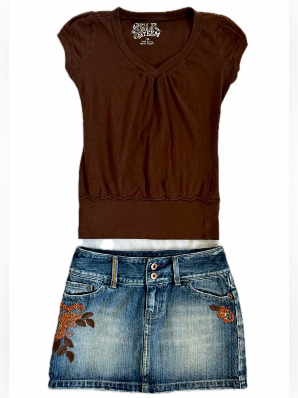American Eagle skirt & Self Esteem Top Set - Picture 2 of 11